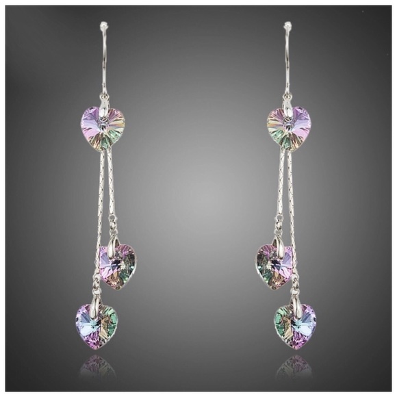Jewelry - Swarovski Crystals Darienne Heart Earrings